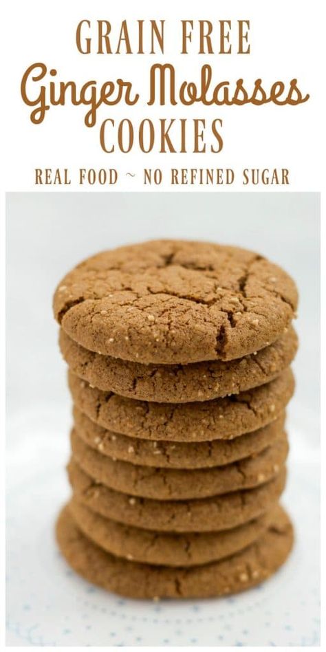 Molasses Cookies Recipe, Holidays Recipes, Ginger Molasses, Aip Desserts, Food Cookies, Paleo Cookies, Ginger Molasses Cookies, Paleo Baking, Paleo Sweets