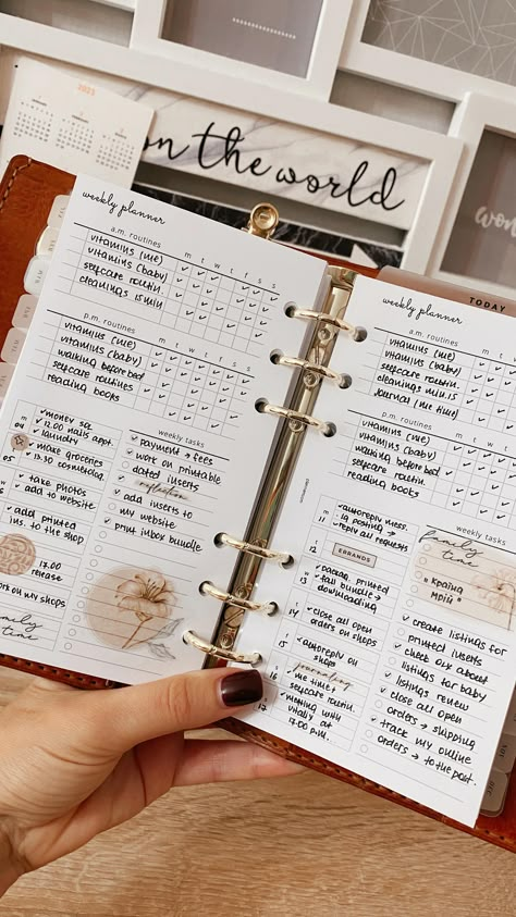 How To Organize Planner, A6 Planner Ideas, Planner Aesthetic Ideas, Muji Journal, Planner Photoshoot, Planner Rings, Planner Page Ideas, Planner Pages Ideas, Organized Planner