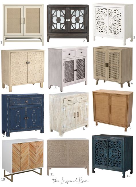 Small Cabinet For Living Room, Powder Room Storage Cabinet, Decorative Storage Cabinet, Small Storage Cabinets With Doors, Small Living Room Cabinet, Bathroom Accent Cabinet, Small Cabinet Ideas Bedroom, Small Cabinet Ideas, Small Console Cabinet