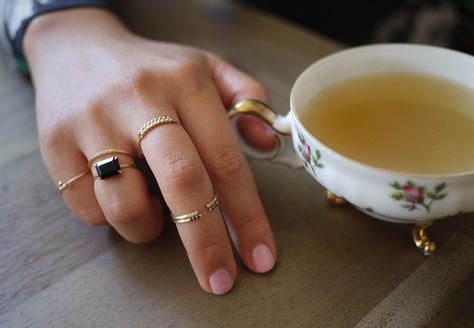 BAUBLE OF THE DAY The simple things Jennie Kwon Ring, Jennie Kwon, The Bling Ring, Bohol, Knuckle Rings, A Cup Of Tea, Put A Ring On It, Onyx Ring, Cup Of Tea