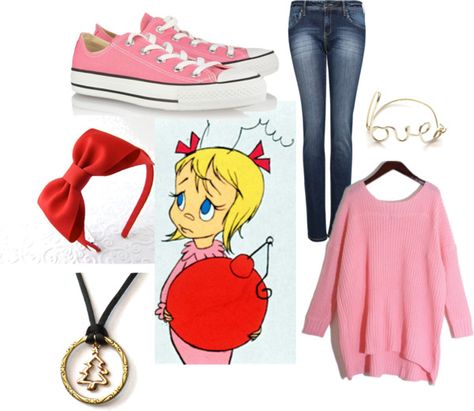 "Cindy Lou Who" by jboothyy on Polyvore Cindy Lou Who Costumes For Kids, Cindy Lou Costume, Cindy Lou Hoo, Grinch Dress, Whoville Costumes, Cindy Lou Who Costume, Class Mom, Disney Character Outfits, Grinch Costumes