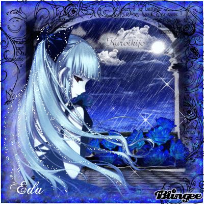 Blingee Anime, Blingee Emo, 2000s Art, Legendary Pictures, Black Metal Art, Im Blue, Old Anime, Blue Roses, Music Covers