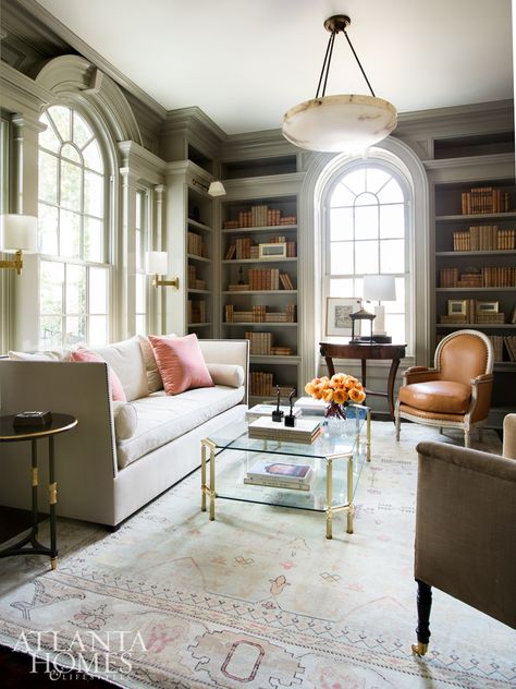 Jewel Box Beauty | AH&L Suzanne Kasler, Atlanta Homes, Living Room Mirrors, Traditional Interior, A Living Room, Formal Living Rooms, Traditional House, Home Interior, Habitat