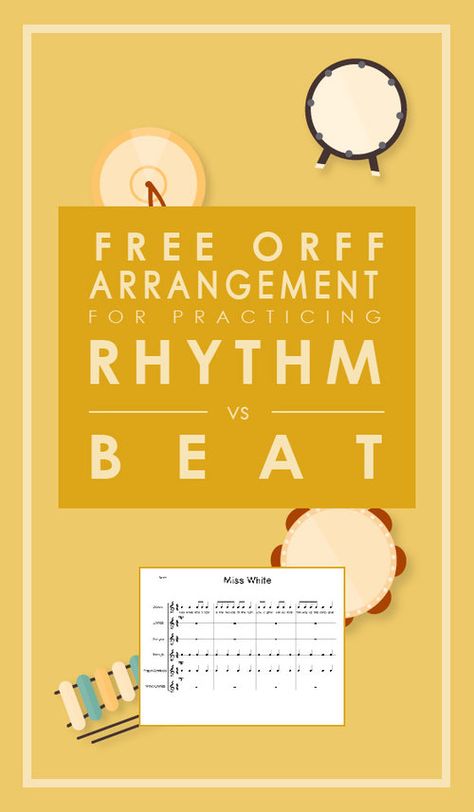 Beat Vs Rhythm Activities, Orff Songs, Orff Arrangements, Orff Activities, Orff Schulwerk, Violin Teaching, Music Tools, Music Education Games, Orff Music