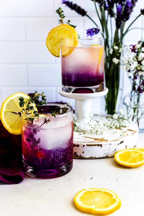 Taylor Swift Lavender Haze, Taylor Swift Lavender, Fancy Glassware, Thyme Simple Syrup, Taylor Swift Birthday Party Ideas, Taylor Swift Midnights, Strawberry Mojito, Taylor Swift Party, Taylor Swift Birthday