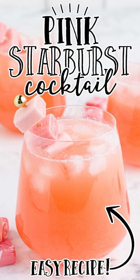 Easy Sweet Drinks Alcohol, Best Sweet Alcoholic Drinks, Spring Alcoholic Drinks Easy, Easy Yummy Drinks Alcohol, Good Alcoholic Drinks Easy, Pink Drinks Alcohol Recipes, Pink Drink Recipes Alcoholic, Good Cocktail Drinks, Drinks For 21st Birthday