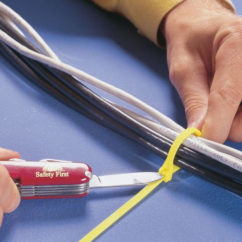 zip-ties Electrical Tips, Caulking Tips, Diy Electrical, Diy Chicken Coop, Chicken Diy, Diy And Home Improvement, Cable Tie, Family Handyman, Zip Ties