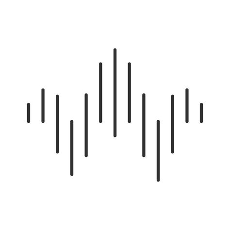 Sound Symbol, Sound Symbol Design, Sound Wave Graphic Design, Music Sound Wave Gif, Sound Waves Design, Dj Sound, Music Vibrations Sound Waves, Glyph Icon, Negative Space