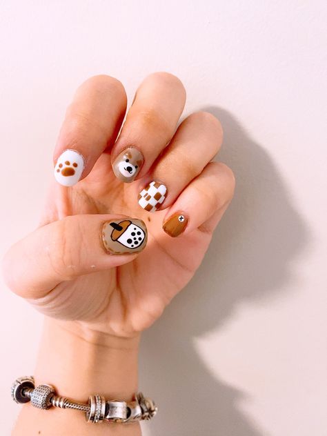 #nailart #nails #nailsdesign Bubble Tea Nails, Bubble Tea, Nail Designs, Bubbles, Nail Art, Stud Earrings, Tea, Nails, Quick Saves