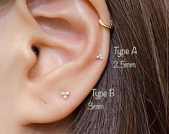 Tragus piercing | Etsy Mid Helix Piercing, Minimalist Ear Piercings, Piercings Tragus, Ear Piercings Tragus, Curated Ear, Cool Ear Piercings, Pretty Ear Piercings, Cute Ear Piercings, Piercing Inspo