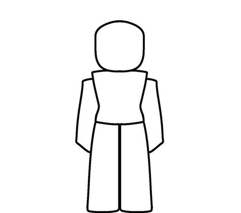 Roblox Avatar Base Drawing, Ych Cute Pose, Which One Are You Drawing, Roblox Blocky Art Style Base, Body Base Drawing Pose Reference Female, Roblox Reference Drawing, How To Draw A Roblox Character, Roblox Art Style Base, Roblox Body Drawing