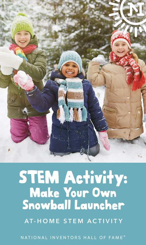 A snowball launcher is a fun way to explore and understand a whole bunch of fascinating physics concepts and you can build one with your child for some high-flying fun on a snowy day! Snowball Launcher, Physics Concepts, A Snowy Day, Stem Activity, Paper Balls, Crumpled Paper, Making Space, Pencil Eraser, Space Flight