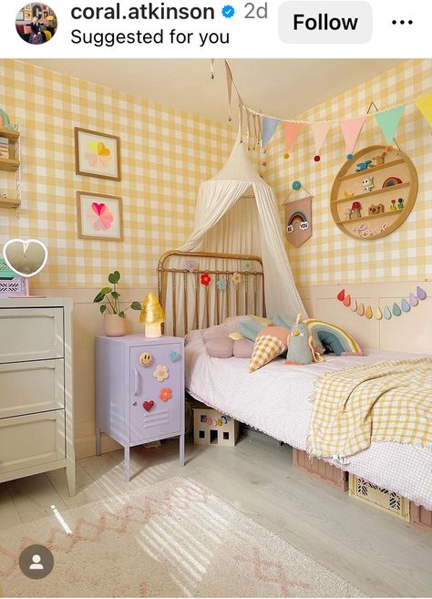 Yellow Toddler Room Girl, Yellow Childrens Bedroom, Yellow Kids Room, Yellow Girls Room, Yellow Kids Rooms, Babies Room, Childrens Bedroom, Girl’s Room, Childrens Bedrooms