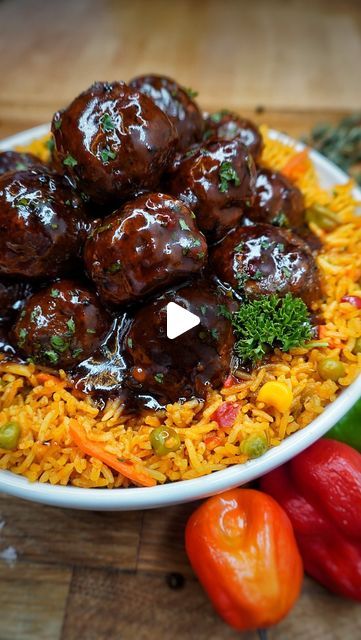 Honey Jerk Bbq Meatballs, Jerk Bbq Sauce, Bbq Turkey Meatballs, Jerk Turkey, Rice Recipe Easy, Recipe Easy Quick, Jamaica Dancehall, Turmeric Rice, Viral Recipes