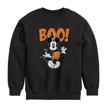 Dress your kid in the spirit of Halloween with this little and big Disney Collection unisex pullover sweatshirt featuring a Mickey Mouse graphic at the front. Cut for a loose-fit, it's made from soft cotton-fleece and has a crew neckline and long sleeves.Character: Mickey MouseClosure Type: Pullover HeadNeckline: Crew NeckSleeve Length: Long SleeveSleeve Style: Cuffed SleeveFiber Content: 100% CottonFabric Description: FleeceCare: Machine Wash, Tumble DryCountry of Origin: Imported Disneyland Halloween, Disney Paris, Cotton Fleece, Halloween Girl, Baby First Birthday, Spirit Halloween, Pullover Sweatshirt, Disney Trips, Girls Trip