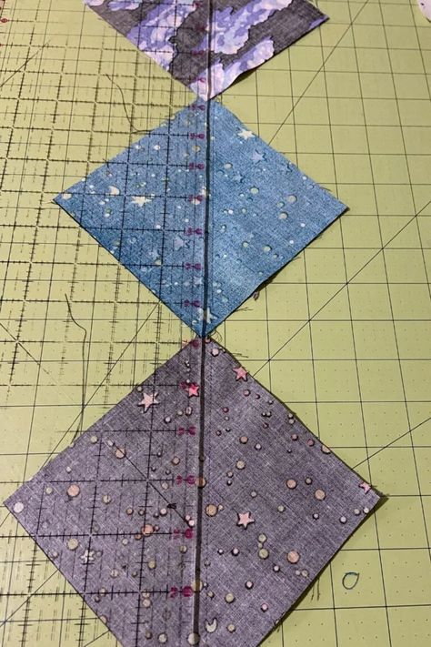 Chain Piecing Quilt Tutorial, Sewing Machine Table, String Quilt, Triangle Square, Stitch Lines, Flying Geese, Sewing Table, Easy Quilts, Quilt Tutorials