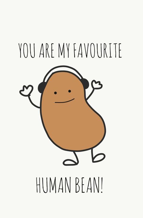 Bean Doodle, Your My Favorite, Couple Doodle, My Favorite Human, Couples Doodles, Human Bean, Couple Things, You Are My Favorite, Digital Illustration