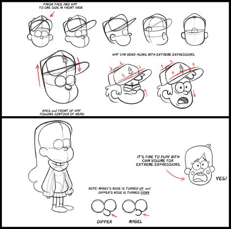 Disney XD Animation: Photo Cartoon Character Sheet, Sketches Cartoon, Gravity Falls Characters, Cartoon Tutorial, Character Reference Sheet, Character Turnaround, Gravity Falls Funny, Desenhos Gravity Falls, Dipper And Mabel