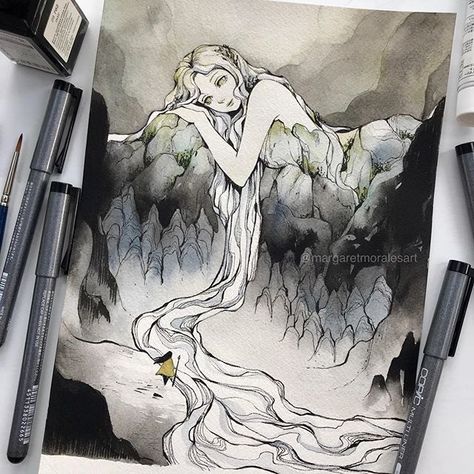 Margaret Morales no Instagram: “Inktober 4: Mountain Guardian~ inspired by the legend of Maria Makiling 💚 One of our mom’s favorite bedtime story 💚 They said the…” Maria Makiling, Margaret Morales, Supernatural Art, Magic Gift, Bedtime Story, They Said, Bedtime Stories, Eye Drawing, Art Inspo