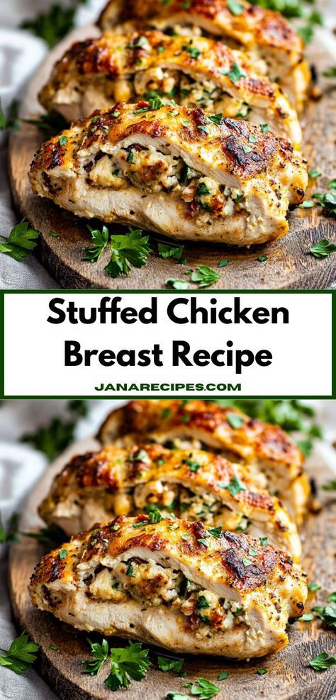 Need a quick and healthy dinner recipe? This Stuffed Chicken Breast is not only easy to make but also bursting with flavor, making it an ideal choice for nutritious weeknight dinners. Stuffed Chicken Breast Recipes Baked, Chicken Breast Healthy Recipes, Rice Stuffed Chicken Breast, Baked Stuffed Chicken Breast, Keto Chicken Breast Recipes, Healthy Chicken Recipes For Dinner, Chicken Breast Dinner Ideas, Healthy Stuffed Chicken, Best Chicken Breast Recipes