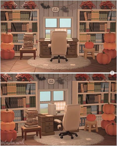 Acnh Living Rooms Ideas, Animal Crossing Designs, Autumn Room, Animal Crossing 3ds, Happy Home Designer, Colourful Living Room, New Animal Crossing, Fall Inspiration, Animal Crossing Game