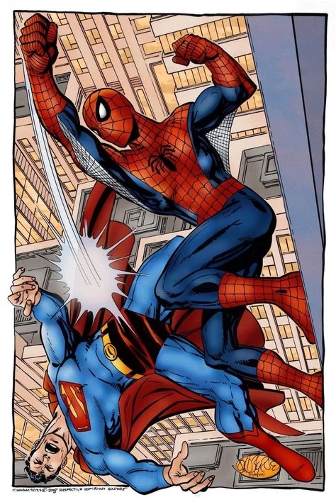 Spiderman Vs Superman, Marvel And Dc Crossover, Steve Ditko, John Byrne, Poster Boys, Marvel Vs Dc, Man Vs, Marvel Vs, Spiderman Art