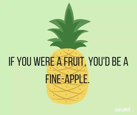 Fine Apple!  #corny #jokes #fruit #funny #hilarious #humor Fine Apple, Fruit Funny, Fruit Quotes, Punny Cards, Fruit Birthday, Sick Humor, Funny Snaps, Nutrition Quotes, Funny Fruit