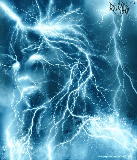 Magical Beings-Electric Elemental Lightning Art, Lightning Powers, Deep Books, Blue Lightning, Out Of The Blue, Magic Aesthetic, Drawing Style, Fantasy Aesthetic, Magic Art