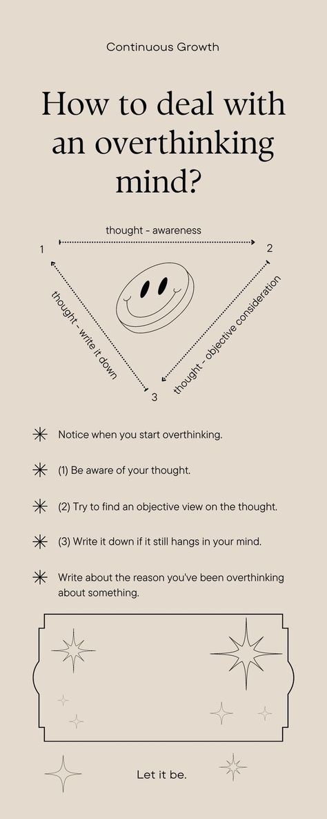 First is awarenes. Second is being objective. And third? Write it down. Journal about the reason why you're overthinking about something. 💫🧚 Journal Ideas For Overthinking, Journal For Overthinking, Journaling For Overthinking, Overthinking Quotes Psychology Facts, Journal Prompts For Overthinking, Overcoming Overthinking, Oopsie Daisy, Mind Thoughts, Mental Health Therapy