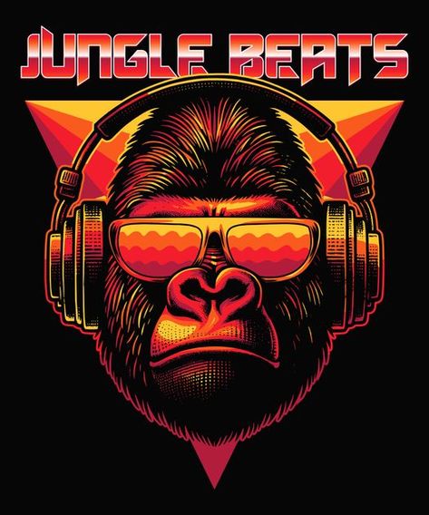 Gorilla jungle beats colorful T-Shirt Design Template T Shirt Design Template, Design Techniques, T Shirt Design, New Design, Design Template, Shirt Design, Improve Yourself, Tshirt Designs, T Shirt