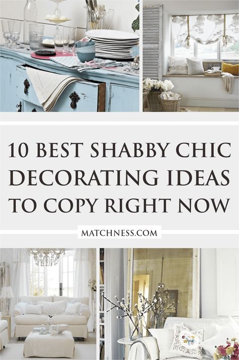 22 Best Shabby Chic Decorating Ideas To Copy Right Now - Matchness.com Shabby Chic White Bedroom, Shabby Chic Bedroom Ideas, Shabby Chic Bathroom Decor Ideas, White Shabby Chic Bedroom, Small House Storage, Cottagecore Lifestyle, Vintage Shabby Chic Decor, Shabby Chic Decorating, Living Room Decor Tips