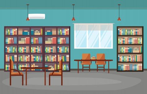 Public Library Interior, Library Drawing, Vector Library, Background School, Library Interior, Flat Background, School Cartoon, Library Room, Powerpoint Background Design