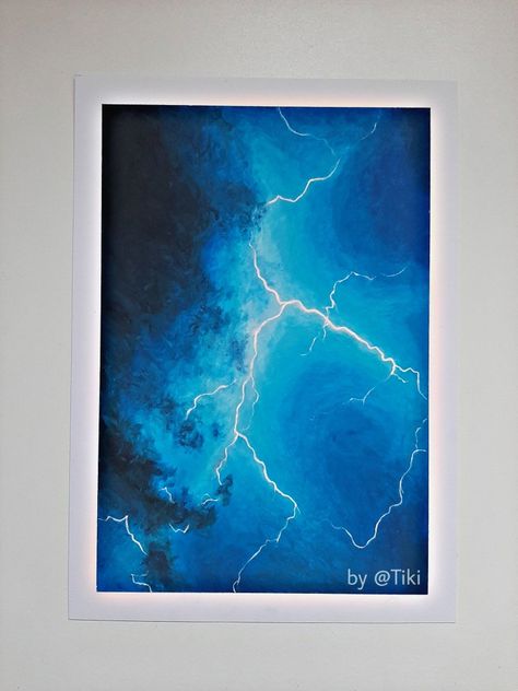 Oil Pastel Lightning, Painting Concepts, Project For School, Crayon Painting, Blue Crayon, Rain Art, Night Rain, Oil Pastel Art, Oil Pastel Drawings