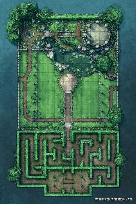 Secret Garden Battle Map - Launch | Afternoon Maps sur Patreon D And D Maps, Dnd Encounter Map, Garden Battlemap, Feywild Map, D&d Dungeon Map, D&d Battle Maps, Rpg World Map, D&d Maps, Dnd Battle Maps