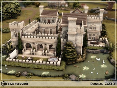 The Sims Resource - Duncan Castle Sims Chateau, Sims 4 Castle, Henford On Bagley, Sims Architecture, Ts4 Lots, Castle Layout, File Ideas, 2 Horses, The Sims 4 Lots