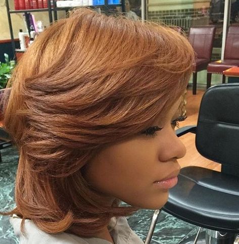 30 Hair Color, Cheveux Oranges, Medium Layered Haircuts, Popular Haircuts, Penteado Cabelo Curto, African American Hairstyles, Relaxed Hair, Cool Hair Color, Undercut