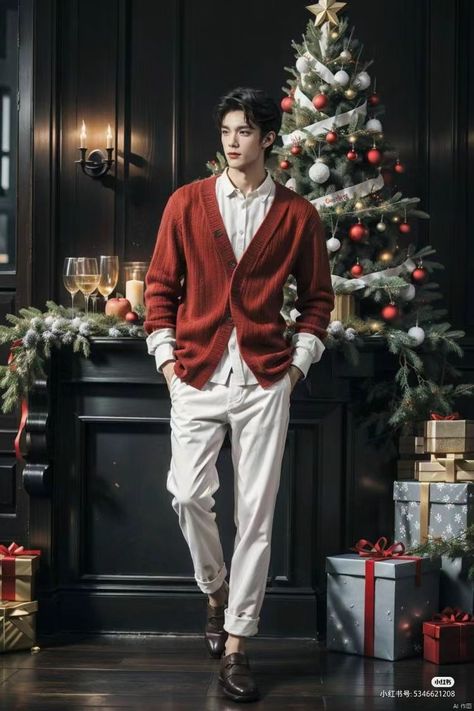 Christmas Male Photoshoot, Male Christmas Photoshoot, Christmas Male Outfits, Male Christmas Outfit, Christmas Outfit Men Classy, Classy Christmas Outfit, Aesthetic Christmas Outfits, Holiday Party Outfit Work, Christmas Outfit Aesthetic