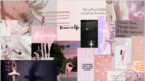 #Ballet #MotivationalQuotes #Aesthetic #Featheris_MoonWolf12 Dance Aesthetic Wallpaper Laptop, Ballet Aesthetic Wallpaper Laptop, Dance Wallpaper Laptop, Ballet Wallpaper Laptop, Pink Collages Aesthetic, Ballet Collage, Dance Collage, Ballerina Wallpaper, Phone Makeover