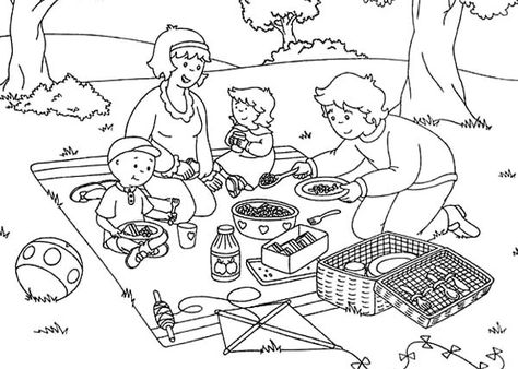 Caillou Family Open Their Picnic Food Coloring Page : Coloring Sun Superhero Classroom Door Decorations, Exam Illustration, Food Coloring Page, Picnic Clipart, Coloring Rocks, Picnic Pictures, Family Coloring Pages, Picnic Summer, Summer Coloring