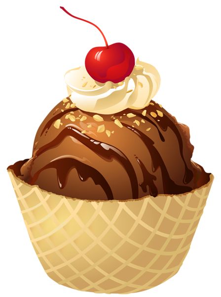 Ice Cream Clipart, Waffle Bowl, Waffle Ice Cream, Cupcake Pictures, Ice Cream Art, Food Texture, Food Clipart, Cupcake Art, Chocolate Ice