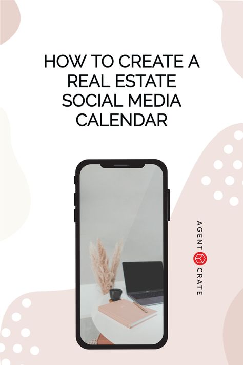 How To Create a Real Estate Social Media Calendar Do you need help with a social media strategy for your small business? Finding the time to manage your accounts can be difficult, especially if you’re balancing work and home life. Having a social media calendar can help you stay organized and grow your following. #agentcrate // #realestatesocialmedia #realestatecalendar Real Estate Social Media Calendar Ideas, Social Media Calendar Ideas, Real Estate Social Media Calendar, Real Estate Marketing Gifts, Real Estate Marketing Postcards, Real Estate Marketing Quotes, Real Estate Marketing Strategy, Real Estate Marketing Design, Real Estate Social Media