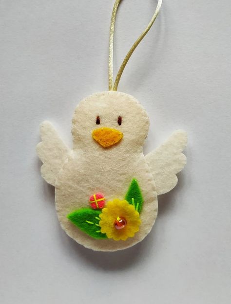 Easter Felt Ornaments Felt Eggs Flowers Set of 2 3 or 5 | Etsy Felt Duck, Felt Easter Eggs, Felt Easter Crafts, Felt Eggs, Easy Mosaic, Easter Felt, Easter Tree Ornaments, Easter Ornaments, Fun Easter Crafts