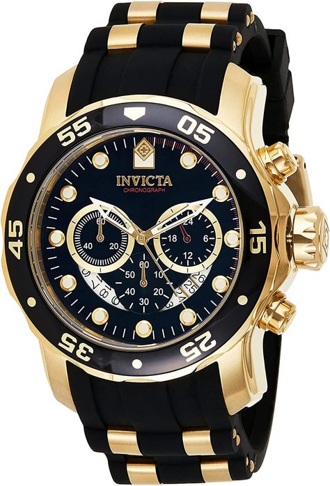 Amazon.com: Invicta Men's 6981 Pro Diver Collection Chronograph Black Dial Black Dress Watch : Invicta: Clothing, Shoes & Jewelry Invicta Pro Diver, Mens Invicta Watches, Pattern Simple, Invicta Watches, Rose Gold Case, Silicon Bands, Stainless Steel Watch, Casio Watch, Black Watch