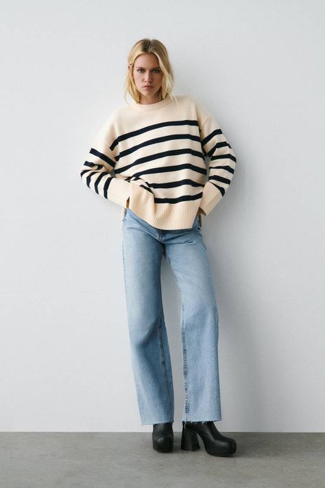 30 Zara, H&M and Mango Items That Are Expensive Looking | Who What Wear UK Zara Striped Knit Sweater Outfit, Striped Knit Sweater Outfit, Autumn Shopping, Striped Sweater Outfit, Knit Sweater Outfit, Pullovers Outfit, Zara Spain, Striped Knit Sweater, Zara Australia