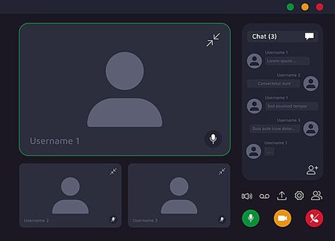 Zoom Video Call Template, Zoom Meeting Template Green Screen, Online Meeting Illustration, Google Meet Template, Zoom Call Template, Zoom Call Aesthetic, Videocall Template, Student App, Button Illustration