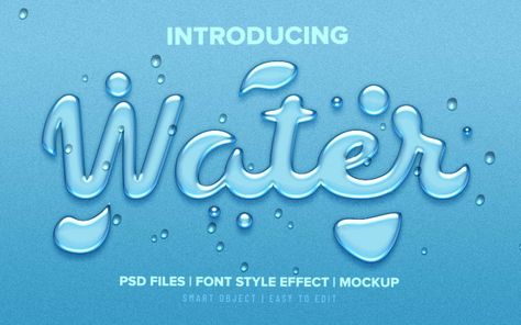 Realistic water drops font style text ef... | Premium Psd #Freepik #psd #water Baptism Invitations Girl, Alcohol En Gel, How To Make Water, Font Effect, Water Font, Beautiful Nature Wallpaper Hd, Font Inspiration, Numbers Font, Instagram Feed Ideas