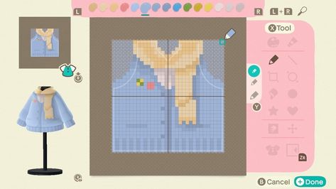 ACNH = Animal Crossing New Heaf — hi! would you perhaps share the pattern of your... Hoodie Base, Animal Crossing 3ds, Happy Home Designer, Animal Crossing Qr Codes Clothes, Qr Codes Animal Crossing, New Animal Crossing, Pixel Pattern, Animal Crossing Game, Animal Crossing Qr