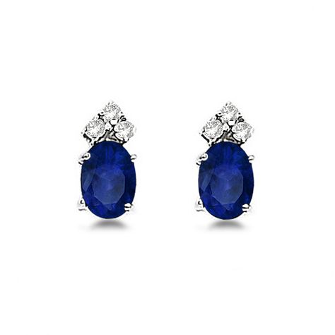 Oval Blue Sapphire and Diamond Stud Earrings 14k White Gold (1.24ct) Oval Sapphire Earrings, Oval Blue Diamond Earrings, Allurez Jewelry, Dr Jewelry, Blue Diamond Earrings, Emerald Earring, Blue Sapphire Earrings, Blue Sapphire Studs, Sapphire Earrings Studs