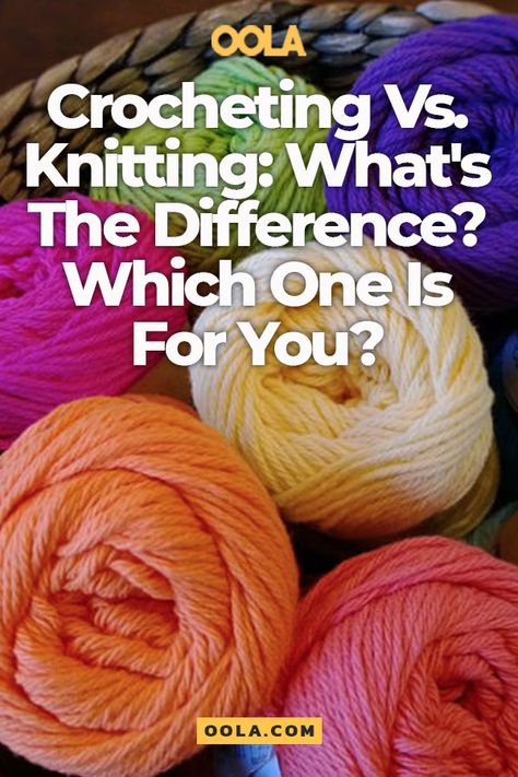 Crocheting Vs. Knitting: What's The Difference? Which One Is For You? #crocheting #knitting #hobbies #crafts #diy Crochet Vs Knitting Difference, Knitting Vs Crochet, Knitting Vs Crocheting, Knit Vs Crochet, Crochet Vs Knitting, Knitted Blanket Patterns, Crochet Vs Knit, Hobbies Crafts, Yarn Hanging