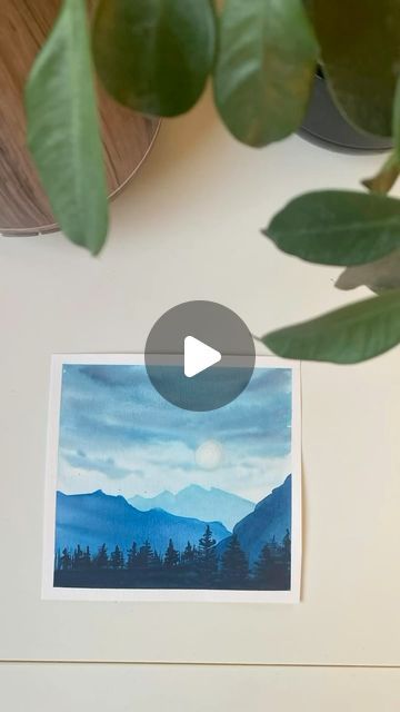 Watercolour Mountains Landscapes, Landscape For Beginners, Paint Mountains, Paint Tutorials, Learn Watercolor Painting, Watercolor Paintings Nature, Landscape Painting Tutorial, Watercolour Landscape, Watercolor Flowers Tutorial